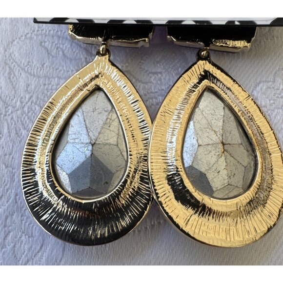 Laundry by Shelli Segal Purple Gem Rhinestone Teardop Dangle Statement NWT - Picture 12 of 14